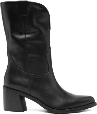 Paola Parisi Roma Stivali con tacco largo 65mm - Nero