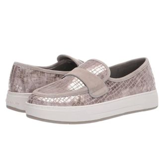 Donald J Pliner Womens Richie-Ag Sneaker In Platinum Antique Metallic Crocco