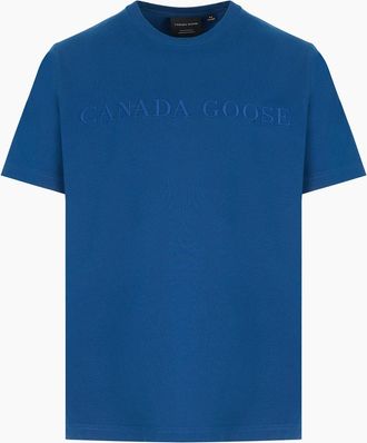 Canada Goose Mens VANTAGE T SHIRT EMBROIDERY LOGO - Navy - Size: 42