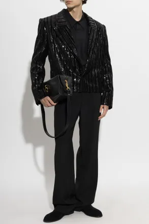 Balmain Sequin Blazer, Mens, Black