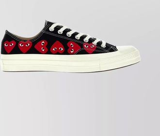 Comme Des Garçons heart print canvas low-top sneakers