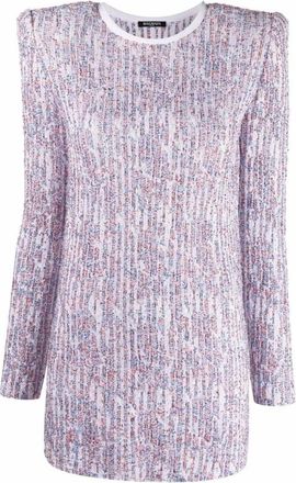 Balmain Mini Jurk - Dames - Feestkleedjes - Veelkleurig - M - Polyester - Kleedjes