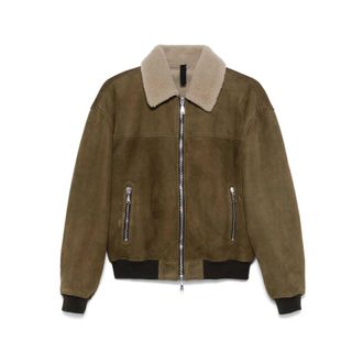 Tagliatore Leather Outerwears Green, Neutral
