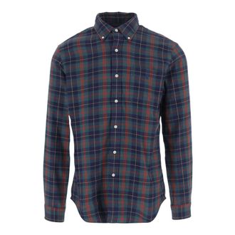 Polo Ralph Lauren Overhemden, Heren, Veelkleurig, XL, Katoen, Katoenen overhemd met ruitpatroon