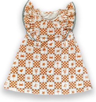 Miki Miette Ruffle Dress in Tan at Nordstrom, Size 12-18M