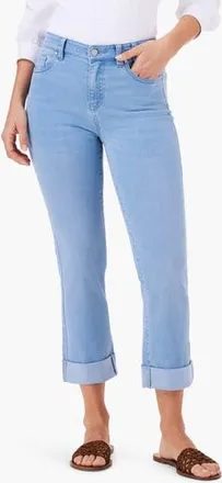Nic+Zoe Straight Leg Roll Cuff Jeans in Breeze at Nordstrom Rack, Size 25
