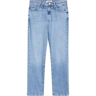 Mavi Zach Straight Leg Jeans in Used Ocean Blue at Nordstrom, Size 38 X 32