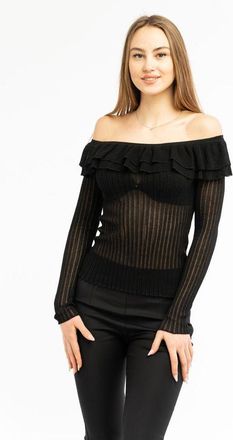 Patrizia Pepe Black Viscose Womens Sweatshirt