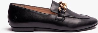 Hush Puppies Womens Hush Puppies HARPER Womens Chain Loafers Black - Size: 4