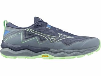Mizuno Mens Daichi 9 Trail Running Shoe In Vintage Indigo-Neo Mint