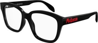 Alexander McQueen AM0333O002 Square-Frame Eyeglasses - Black