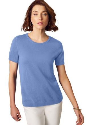 Jessica London Scoop-Neck Sweater Tank in Azure Mist at Nordstrom, Size Medium