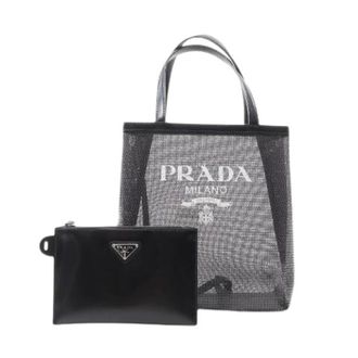 Prada Pre-owned Tote Bags, female, Gray, Size: ONE SIZE Pre-owned Rete Paillettes Patent Leather Mesh Tote Bag