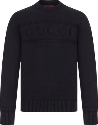 Gucci L/S Crew Neck - Dames - Ronde hals truien - Zwart - XL - Truien & Vesten
