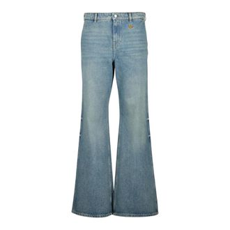 Courr&egrave;ges Flared Jeans, male, Blue, Size: W30 Hammer Denim Baggy Pants