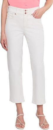 NYDJ Petite Bailey Relaxed Straight Crop Jeans Womens Clothing Vintage White : 16P 24, Cotton/Denim/Elastane