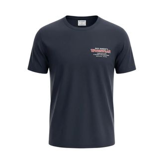 Roy Rogers T-Shirts, male, Blue, Size: XL T-shirt girocollo Workwear