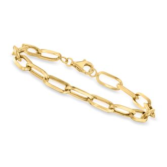Canaria Canaria 10kt Yellow Gold Paper Clip Link Bracelet