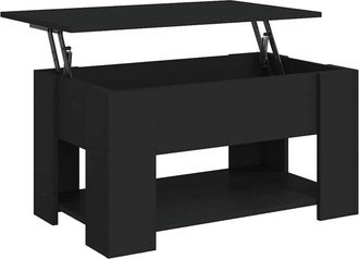 vidaXL Mesa de centro madera de ingeniería negra 79x49x41 cm Vidaxl