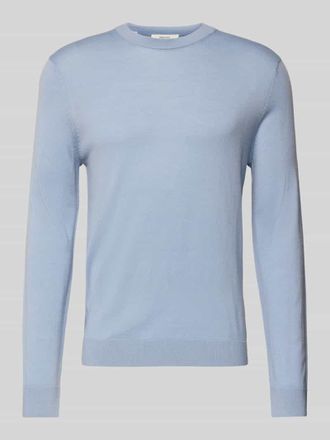 Selected Regular Fit Pullover aus reiner Wolle Modell TRAY in Bleu, Gr&ouml;&szlig;e XXL