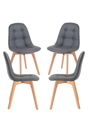 Regalos Miguel Regalos Miguel - Packs Sillas Comedor - Pack 4 Sillas Vorak - Gris Oscuro