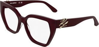 Karl Lagerfeld Kl 6214 600 Optical Frame - Dames - Brillen - Rood - 55 MM - Accessoires