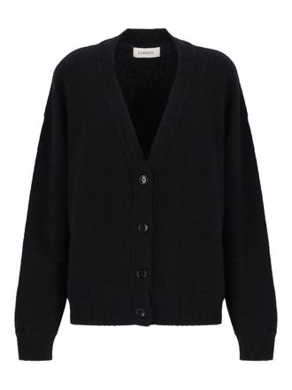 Laneus V-neck buttoned cardigan - women - Polyester/Silk/Cashmere - 40 - Black