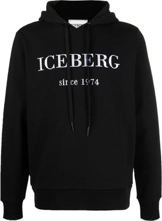 Iceberg Heren, Sweatshirts & Hoodies, Zwart, Maat: 2XL