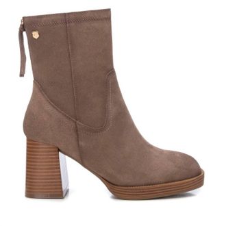 Xti Womens Suede Booties In Taupe