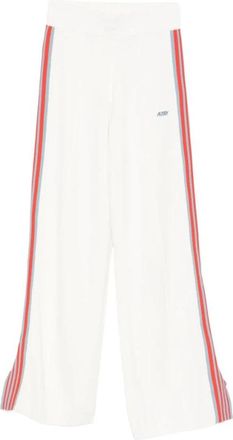 Autry Logo-Print Katoenen Trainingsbroeken - Dames - Sweatpants - Wit - S - Katoen - Broeken