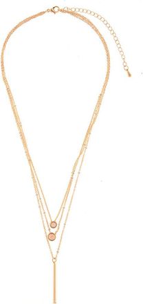 ZAXIE Three Row Pendant Necklace in Gold at Nordstrom Rack