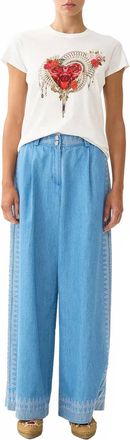 Camilla Slim Fit Round Neck T-Shirt In Ol&eacute; Ol&eacute;