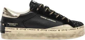 Crime London Zwarte Sneakers met Chelsea 20 - Dames - Sneakers - Zwart - 39 EU - Schoenen