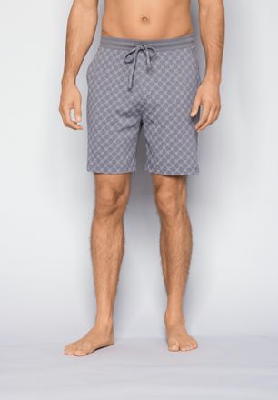 Joop Shorts JOOP Leisure, Damen, Gr. XL, N-Gr, cornflower aop lava smoke, Jersey, Obermaterial: 100% Baumwolle, bequem kniefrei, Hosen Shorts, mit allover 
