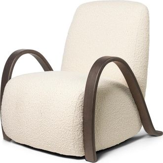 Ferm Living Buur Lounge Chair, Nordic Boucle, off-white