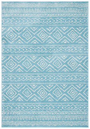 Safavieh Alfombra bohemio de polipropileno azul/blanco, 122 x 183 cm