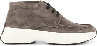 Giorgio sneakers hoog effen suede grijs lichte zool