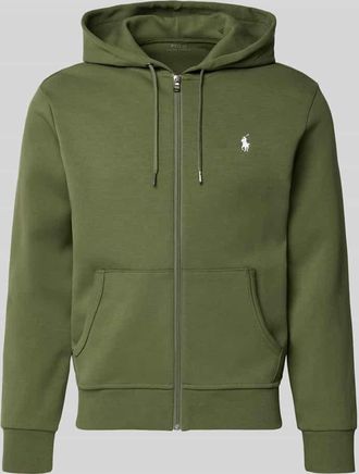 Polo Ralph Lauren Regular Fit Sweatjacke aus Baumwoll-Mix in Oliv, Gr&ouml;&szlig;e XXL