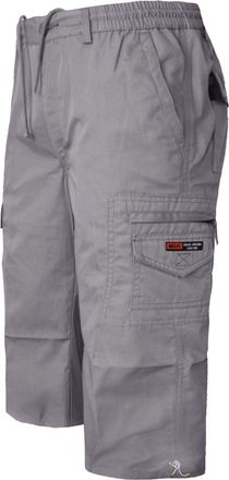 Generic MENS COTTON COMBAT CARGO MIAN 3/4 SUMMER HOLIDAYS BEACH WEAR ELASTICATED WAIST BAND CASUAL WEAR LOOSE FIT MULTI POCKETS SHORTS UK SIZES M-2XL (GREY, 2