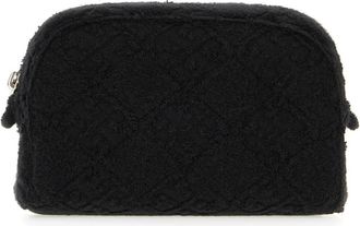 Tory Burch Stijlvolle Clutch Tas voor Vrouwen - Dames - Toilettassen - Zwart - ONE Size - Katoen - Tassen