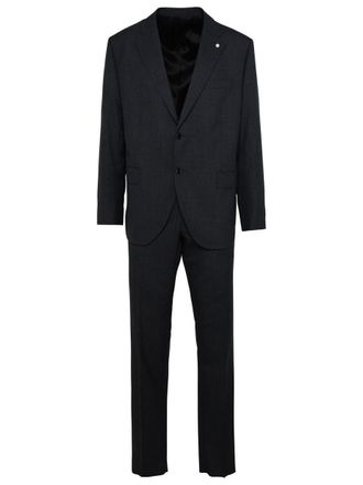 Luigi Bianchi Gray Virgin Wool Suit