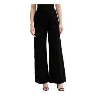 Pinko Palco Broeken - Dames - Wijde Broeken - Zwart - S - Katoen - Broeken