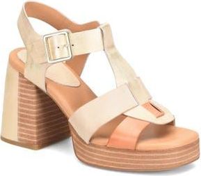Kork-ease Macey Ankle Strap Sandal in Gole Metallic Combo at Nordstrom Rack, Size 10