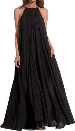 Elan Halter Maxi Dress In Black