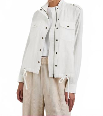Rails Collins Jacket In Gauze White