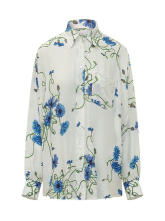 Stella McCartney White Floral Print Shirt