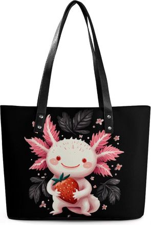 Generic Cute Axolotl Tote Bags for Women Cute Shoulder Purses Handbags