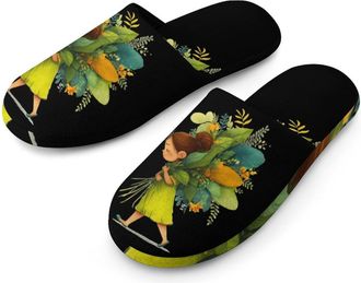 Generic Bouquet Girls Flowers Mens House Slippers Slip Indoor Slipper On Shoes Warm Outdoor
