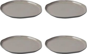 Be Home Tam Stoneware Flat Side Plate - Set of 4 in Sterling at Nordstrom