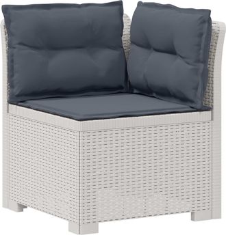 vidaXL Sill&oacute;n Individual De Jard&iacute;n Con Cojines Apariencia De Ratan Pp Vidaxl